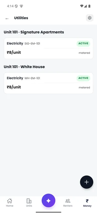 Door-Let Utilities screen for recording property utility information.